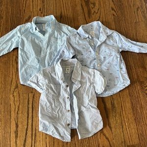 Three boys carters button down shirts